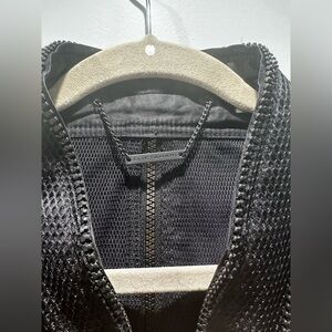 Elie Tahari Black Textured Mesh Jacket